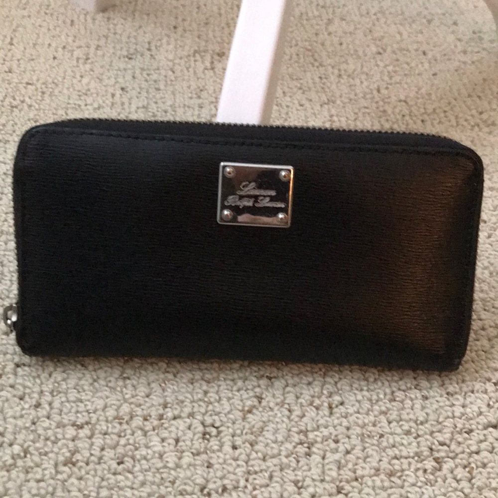 Lauren RL black zippy wallet